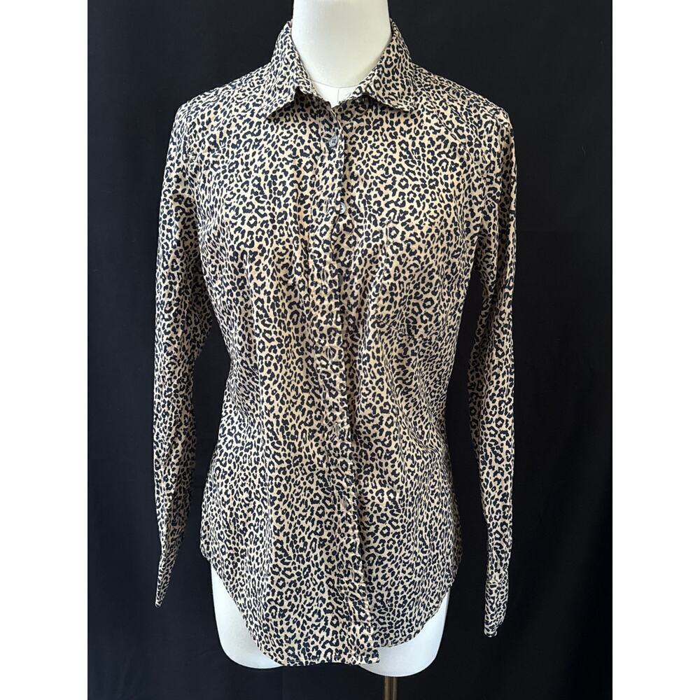 Women’s J.CREW Cheetah Print Button up Blouse Sz S